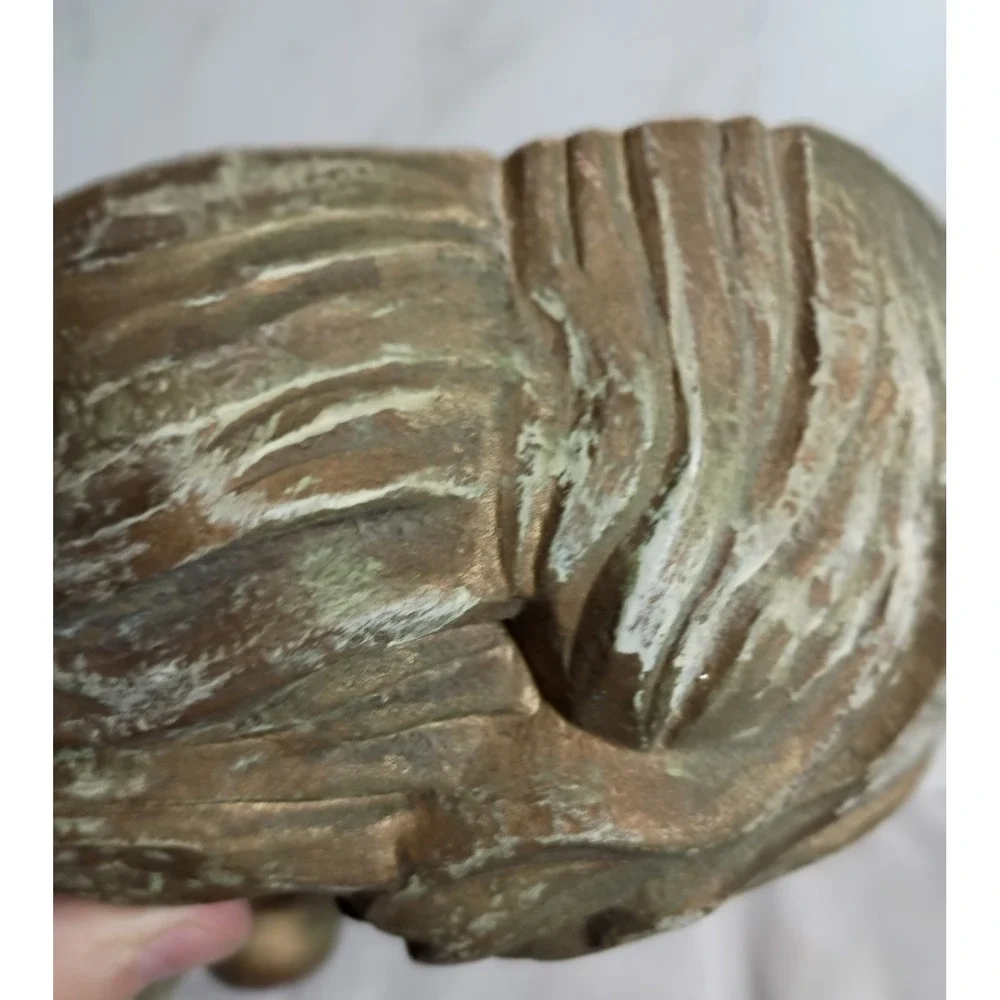 Vintage Homco Lion Cub Wall Plaque Gold Syroco Nursery Decor 8.5 Inch Figurine